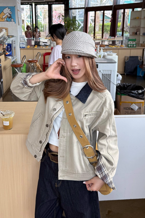 Denim Collar Work Jacket