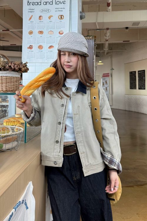 Denim Collar Work Jacket