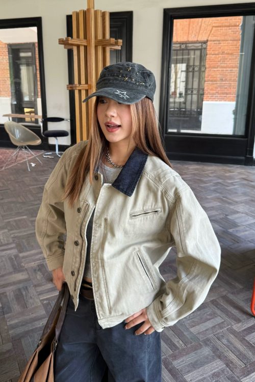 Denim Collar Work Jacket