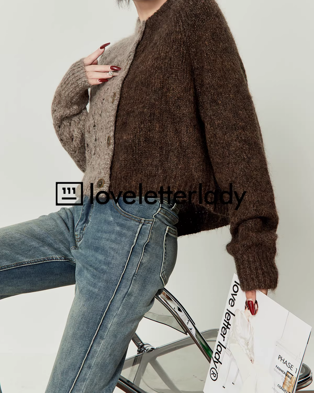 Denim Docking Knit Top Denim Docking Knit Top