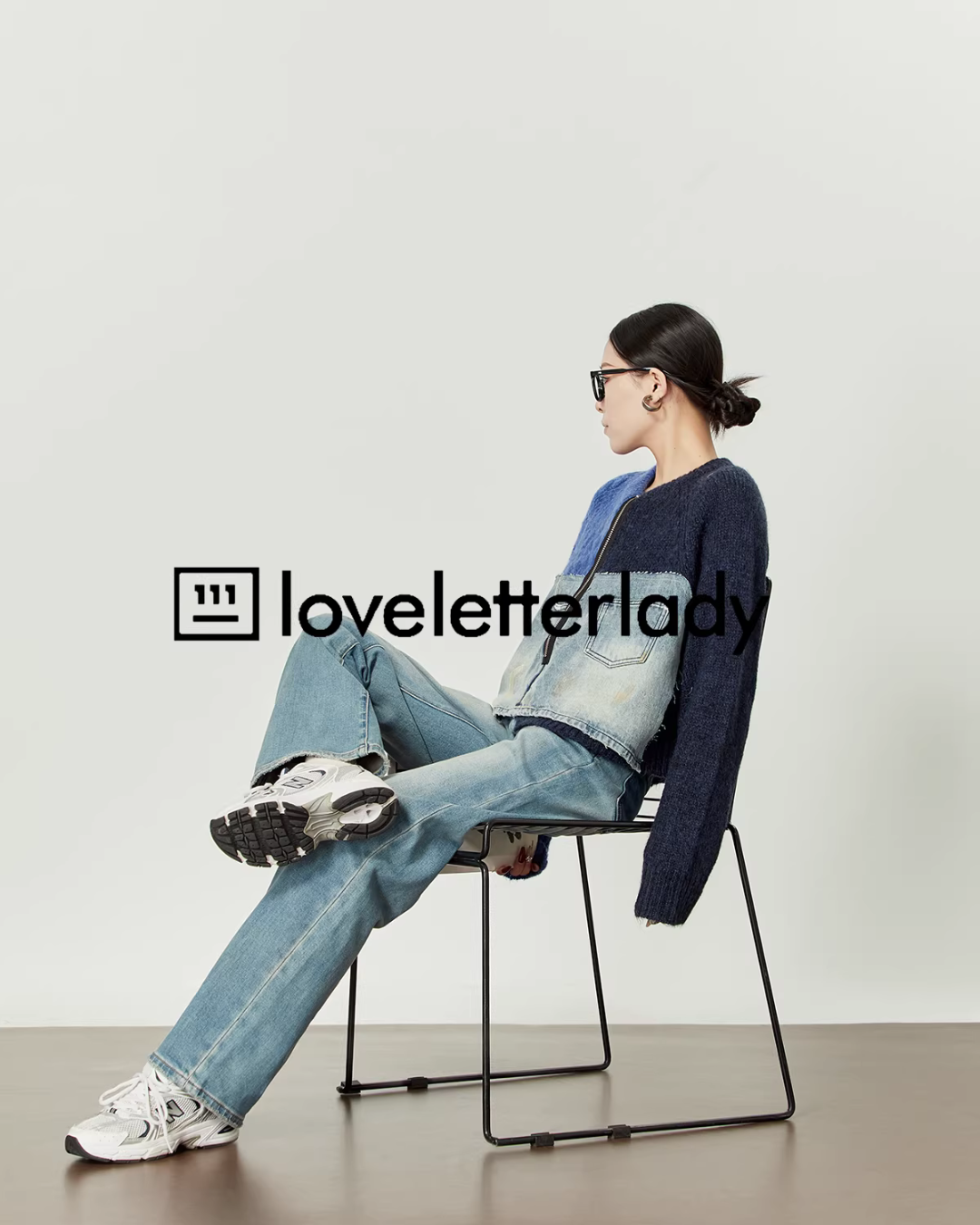 Denim Docking Knit Top Denim Docking Knit Top