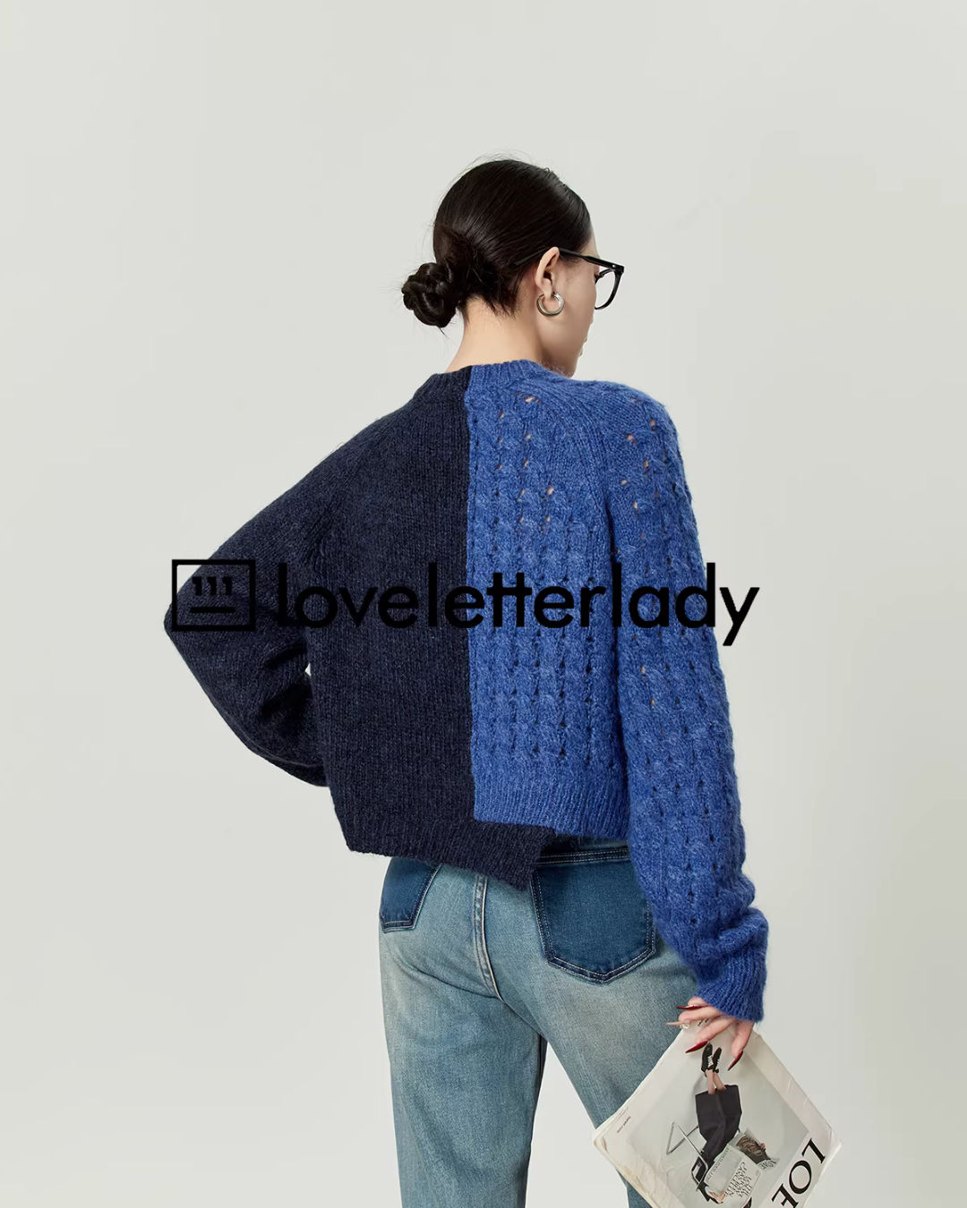 Denim Docking Knit Top Denim Docking Knit Top