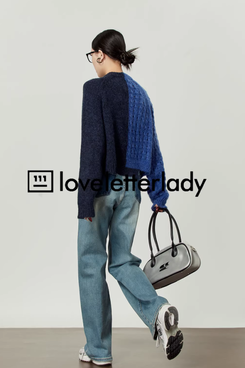 Denim Docking Knit Top