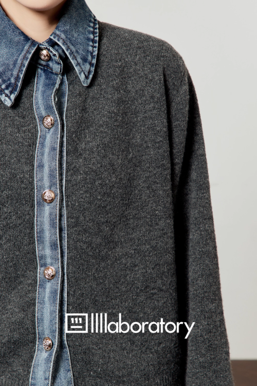 Denim Shirt Docking Knit
