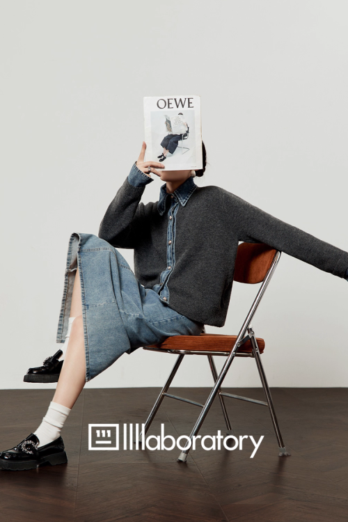 Denim Shirt Docking Knit