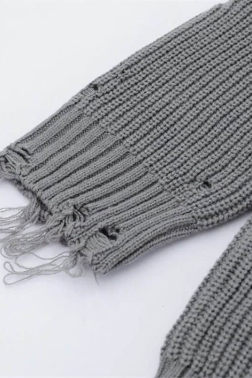 Distressed Knit Sweater