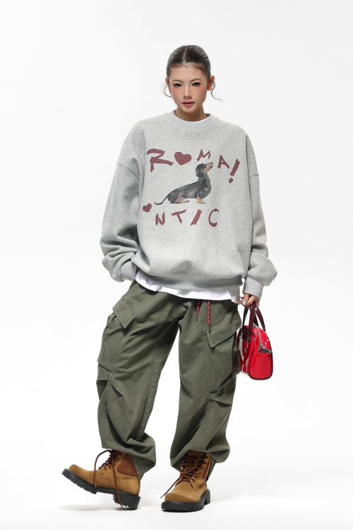 Dog Print Sweatshirt