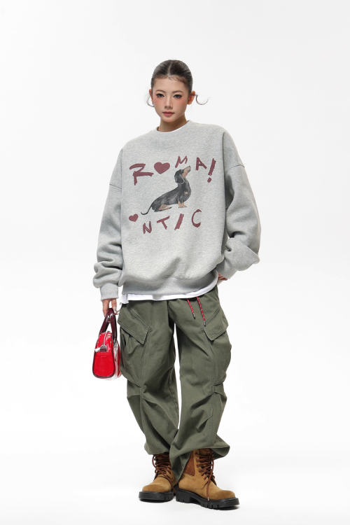 Dog Print Sweatshirt