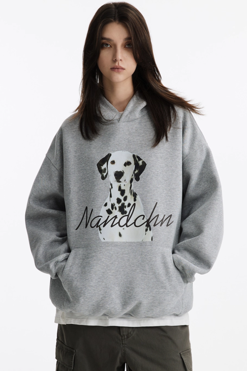 Dog Print Sweatshirt Hoodie