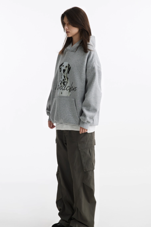 Dog Print Sweatshirt Hoodie