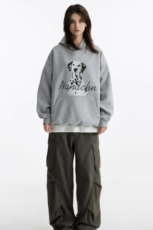 Dog Print Sweatshirt Hoodie