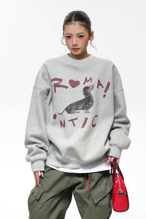 Dog Print Sweatshirt