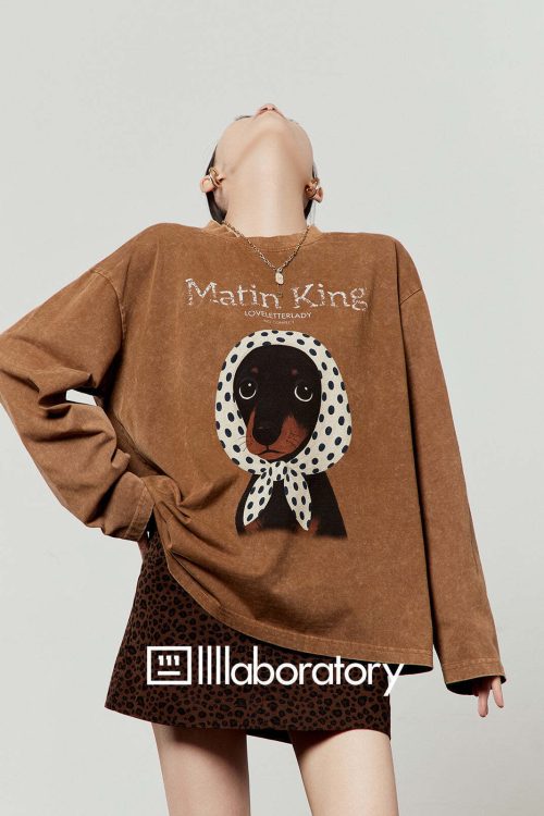 Dog Scarf Loose Hoodie