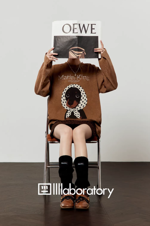 Dog Scarf Loose Hoodie