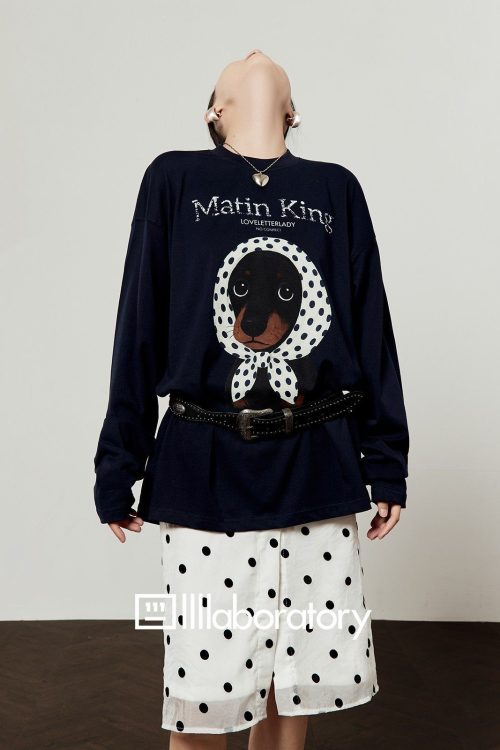 Dog Scarf Loose Hoodie