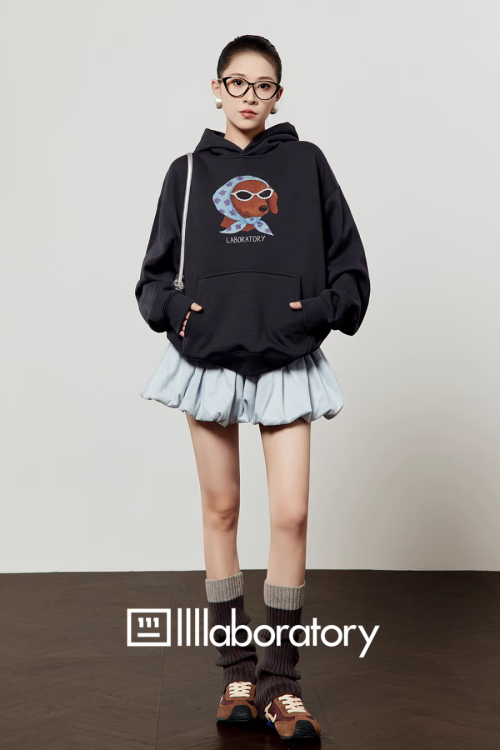 Dog Scarf Loose Hoodie