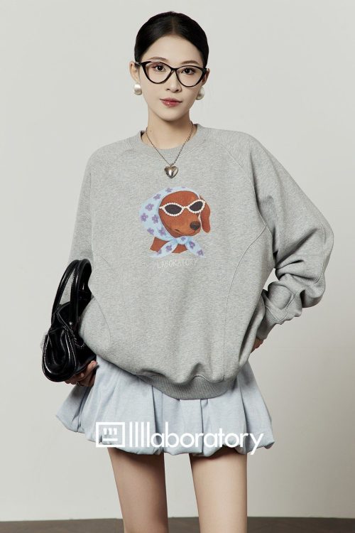 Dog Scarf Loose Hoodie