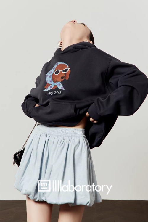 Dog Scarf Loose Hoodie