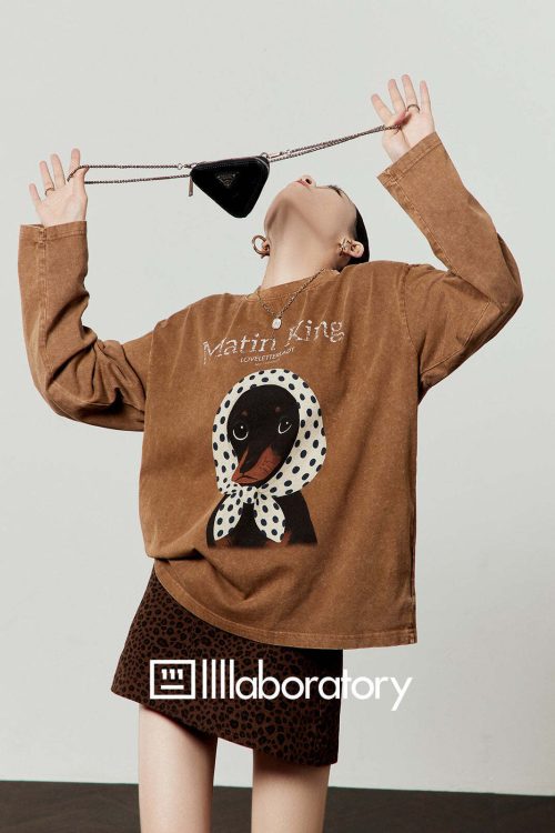 Dog Scarf Loose Hoodie