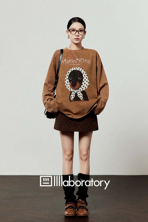 Dog Scarf Loose Hoodie