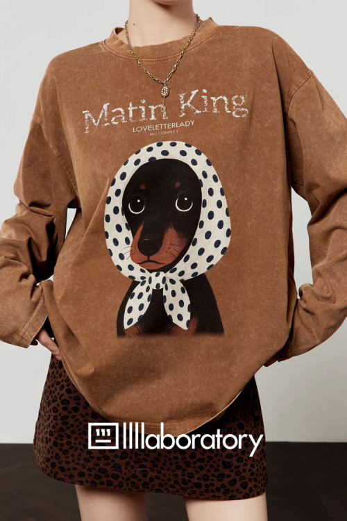 Dog Scarf Loose Hoodie