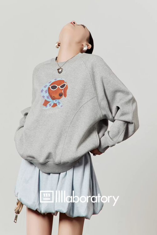 Dog Scarf Loose Hoodie