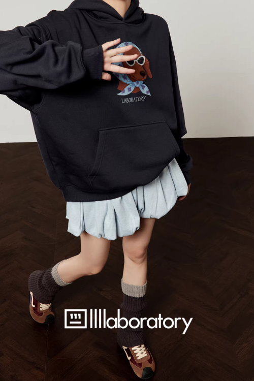 Dog Scarf Loose Hoodie