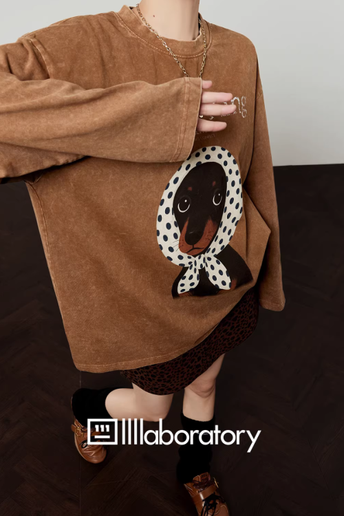 Dog Scarf Loose Hoodie