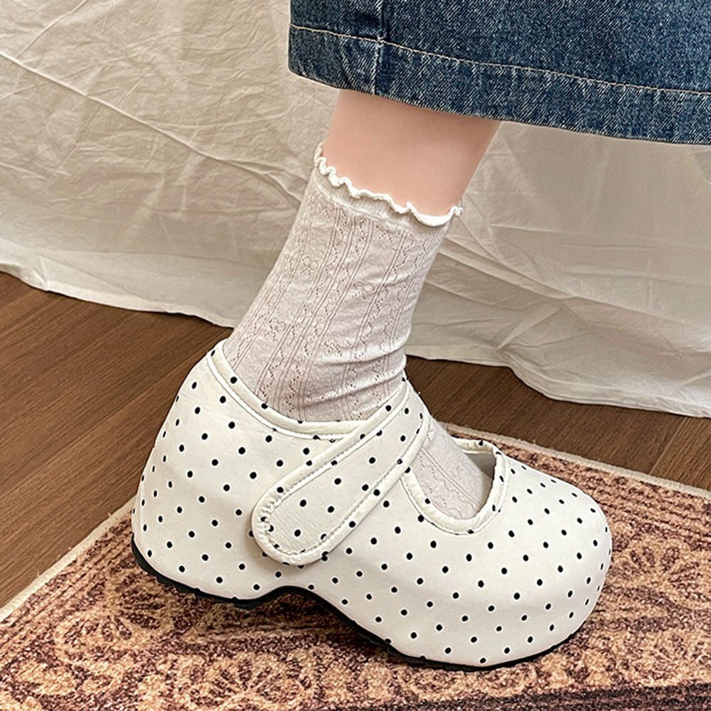 Dollcore Polka Dot Mary Jane Platforms