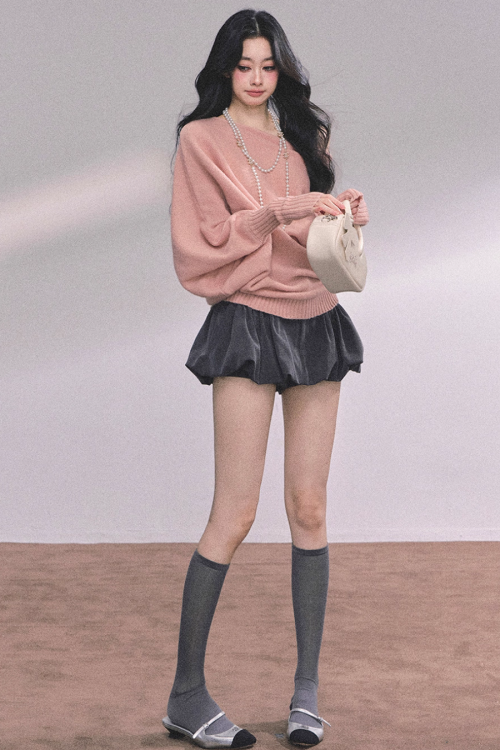 Dolman Sleeve Boat Neck Knit