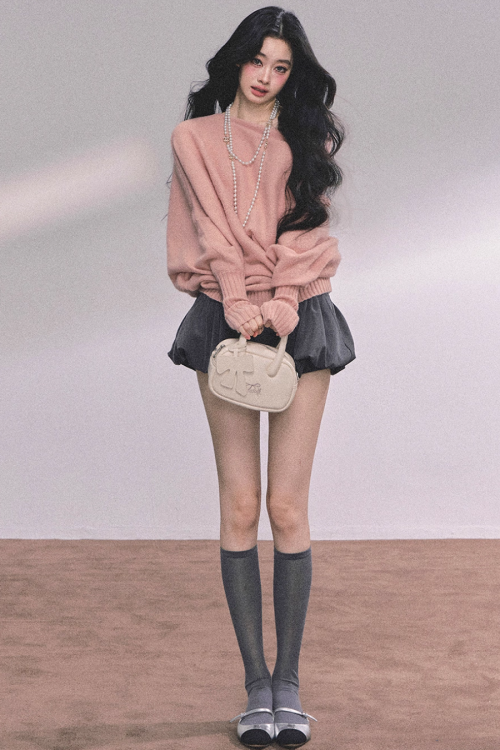 Dolman Sleeve Boat Neck Knit