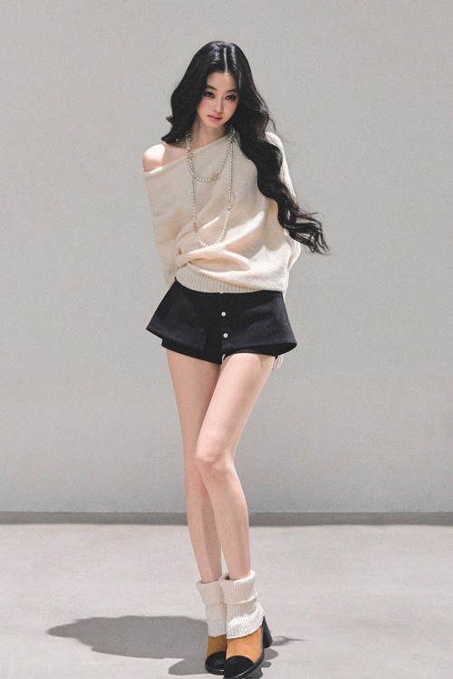 Dolman Sleeve Boat Neck Knit