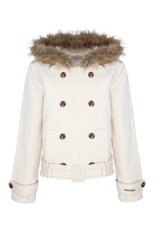 Double-Breasted Fur Coat