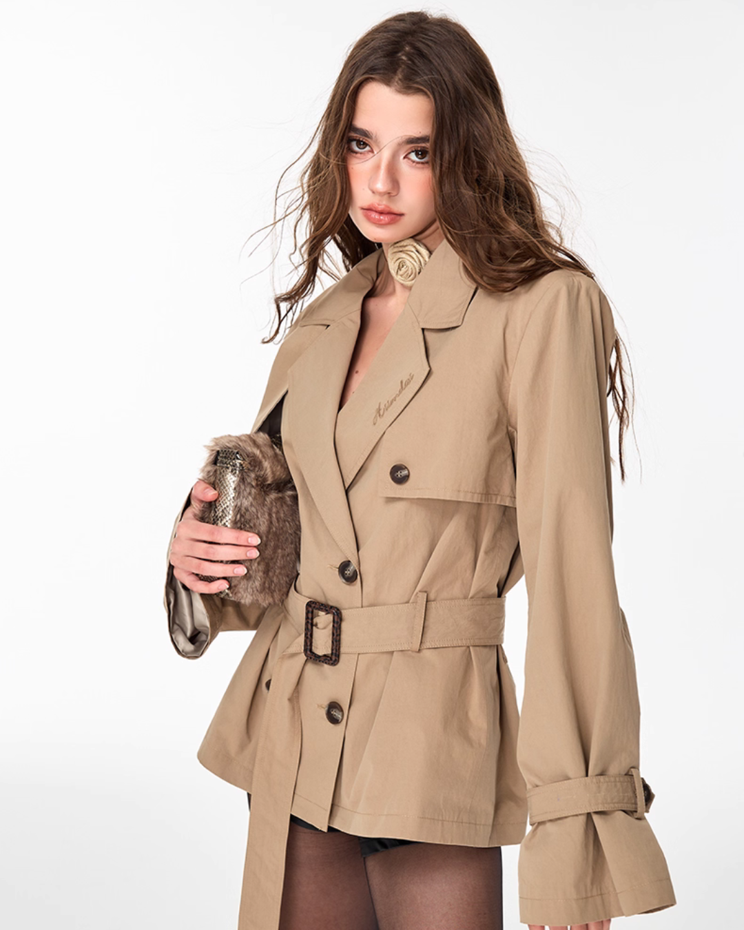 Double Breasted Mid Length Trench Coat Double Breasted Mid Length Trench Coat
