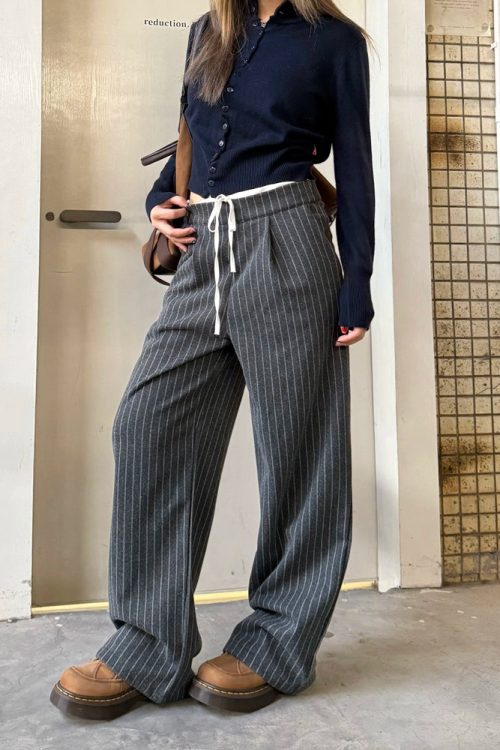 Double Waist Stripe Pants