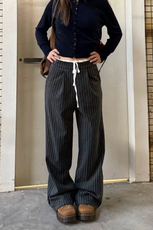 Double Waist Stripe Pants