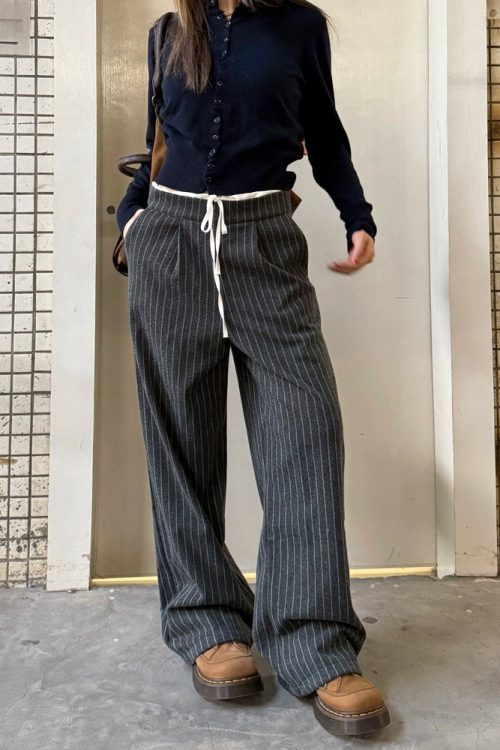 Double Waist Stripe Pants