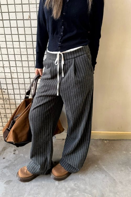 Double Waist Stripe Pants