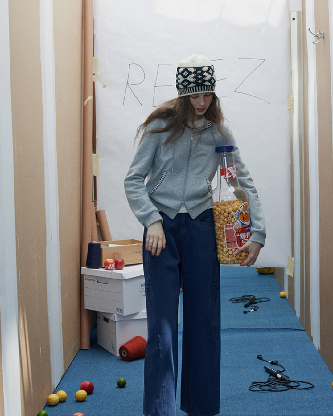 Double Zip Check Hoodie Double Zip Check Hoodie