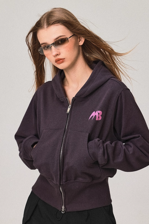 Double Zip Compact Hoodie
