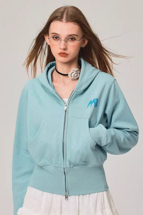 Double Zip Compact Hoodie