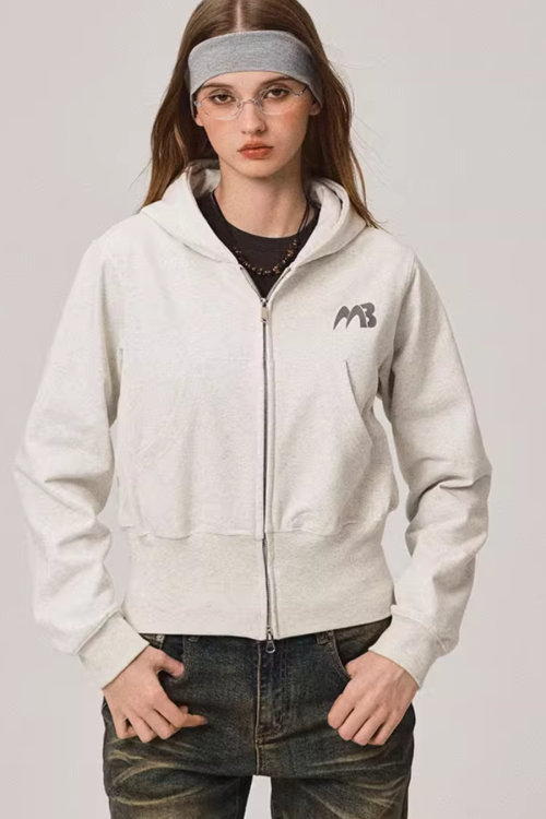 Double Zip Compact Hoodie