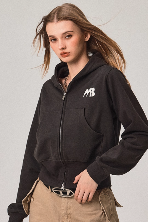 Double Zip Compact Hoodie
