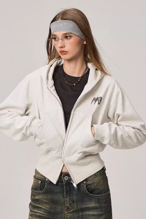 Double Zip Compact Hoodie