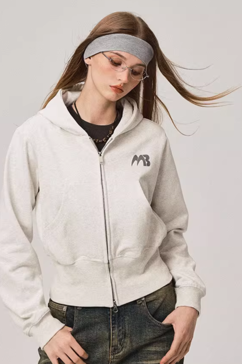 Double Zip Compact Hoodie