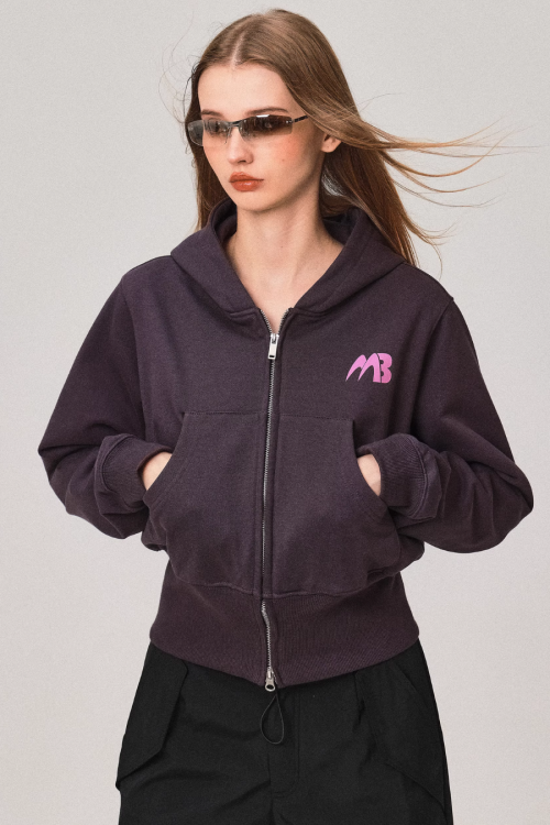 Double Zip Compact Hoodie