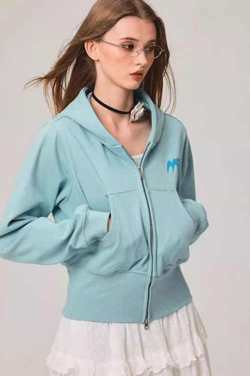 Double Zip Compact Hoodie