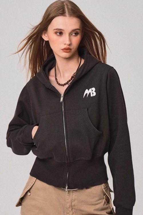 Double Zip Compact Hoodie