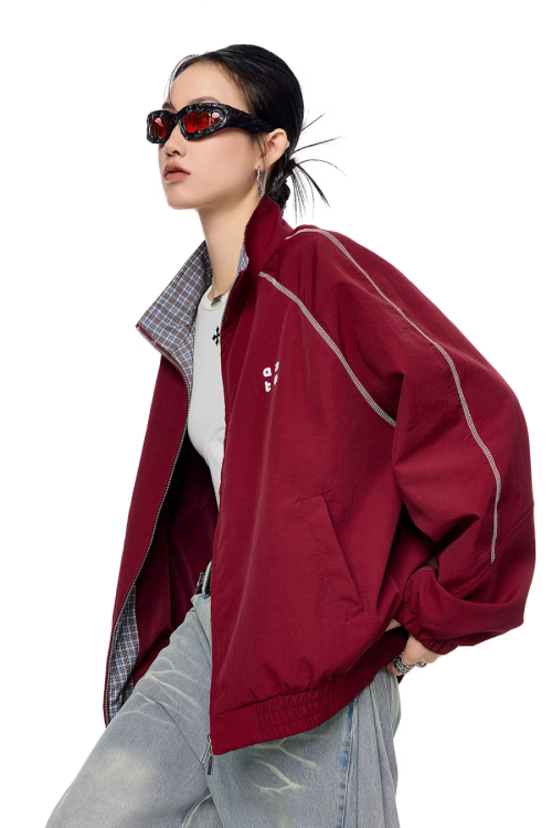 Double Zip Nylon Jacket