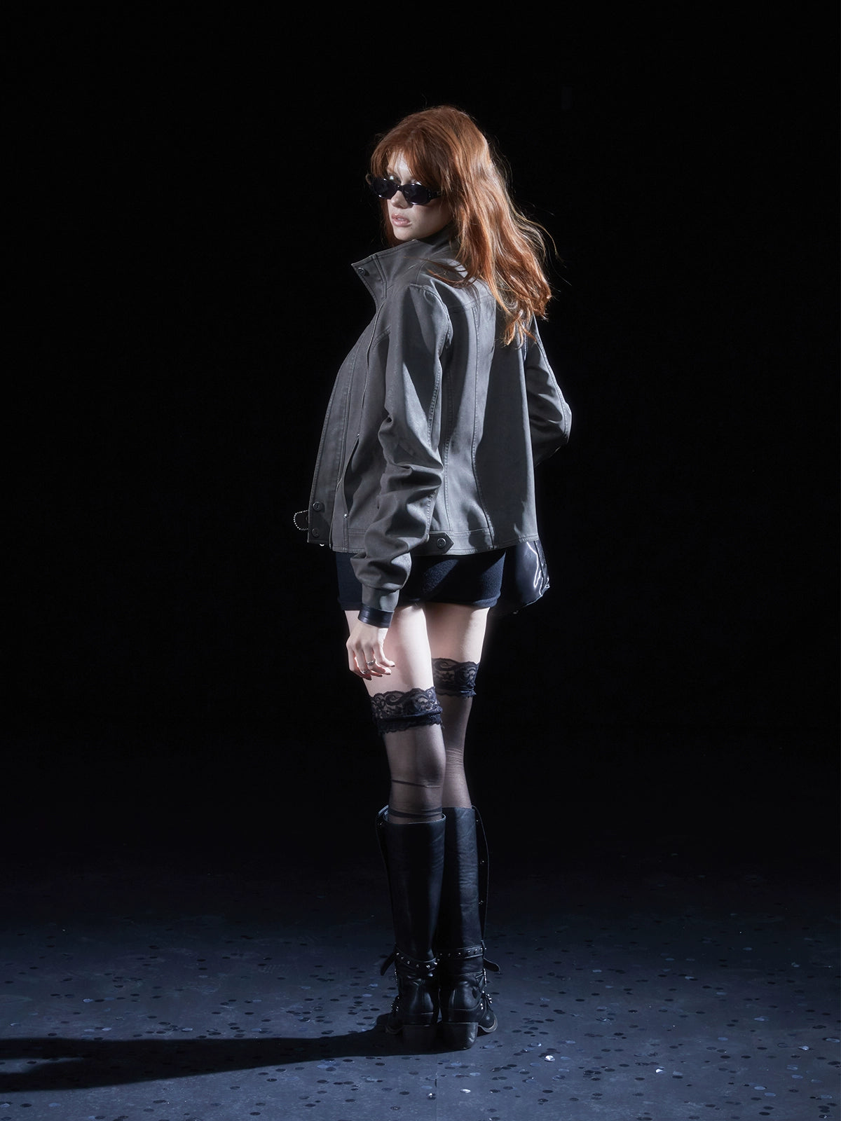 Double Zip Stand Collar Jacket Double Zip Stand Collar Jacket